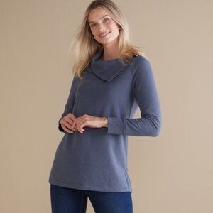 Soft Surroundings Angie Tunic - Nightshadow Blue (Size Medium)